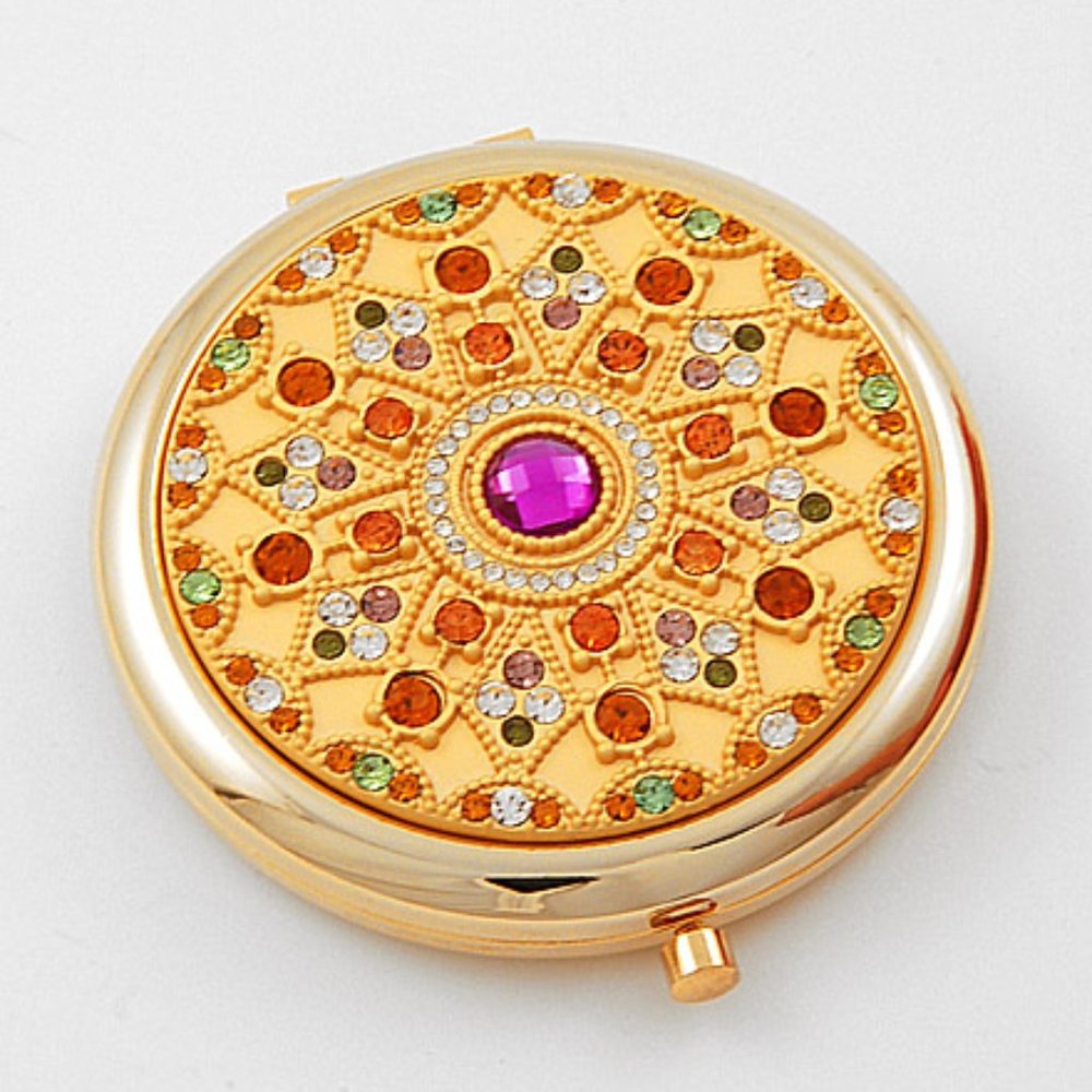 Crystal Compact Make up Mirror